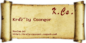 Krály Csongor névjegykártya